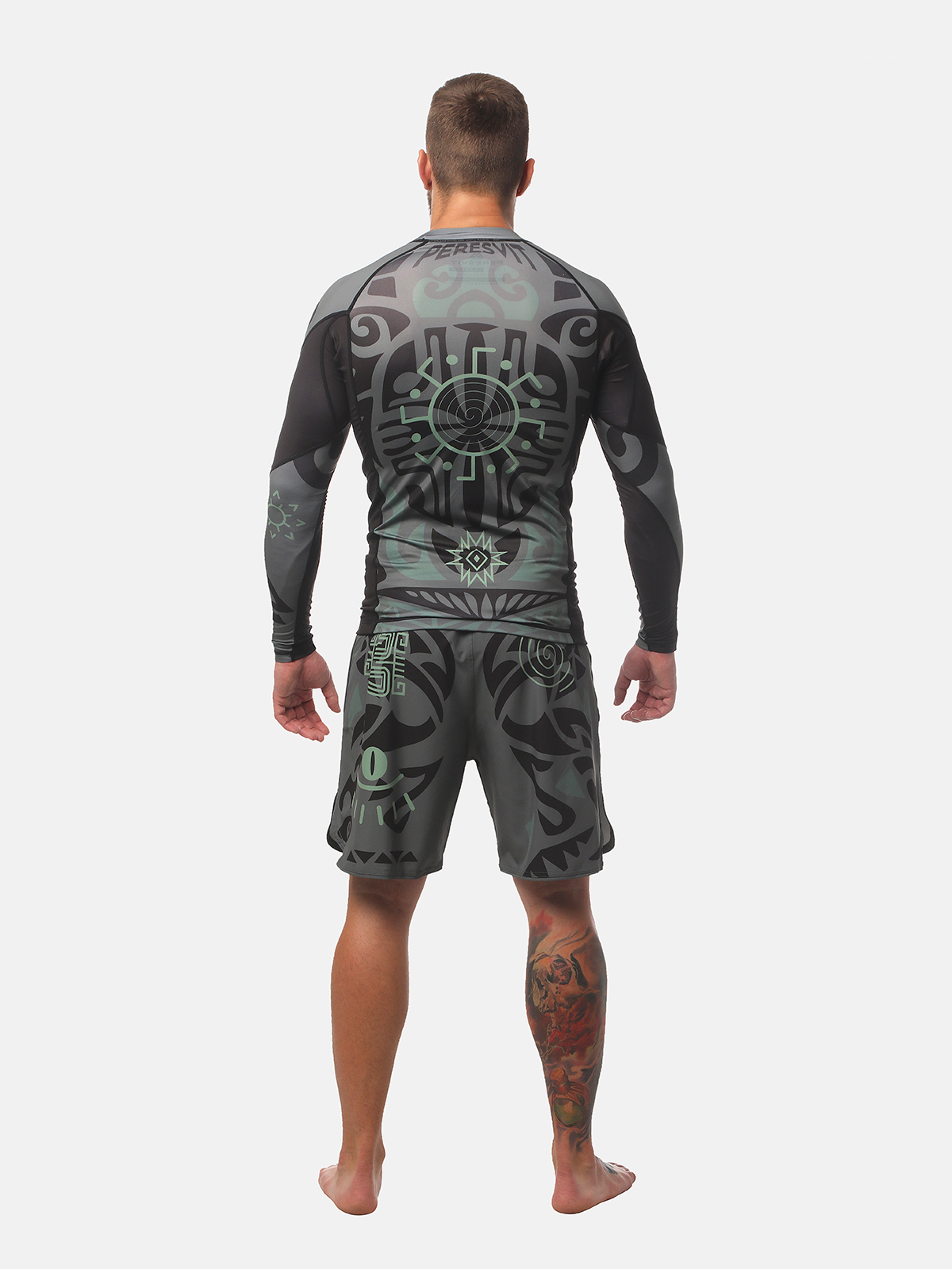 Peresvit Maori Long Sleeve Rashguard Black Military Green, Photo № 5